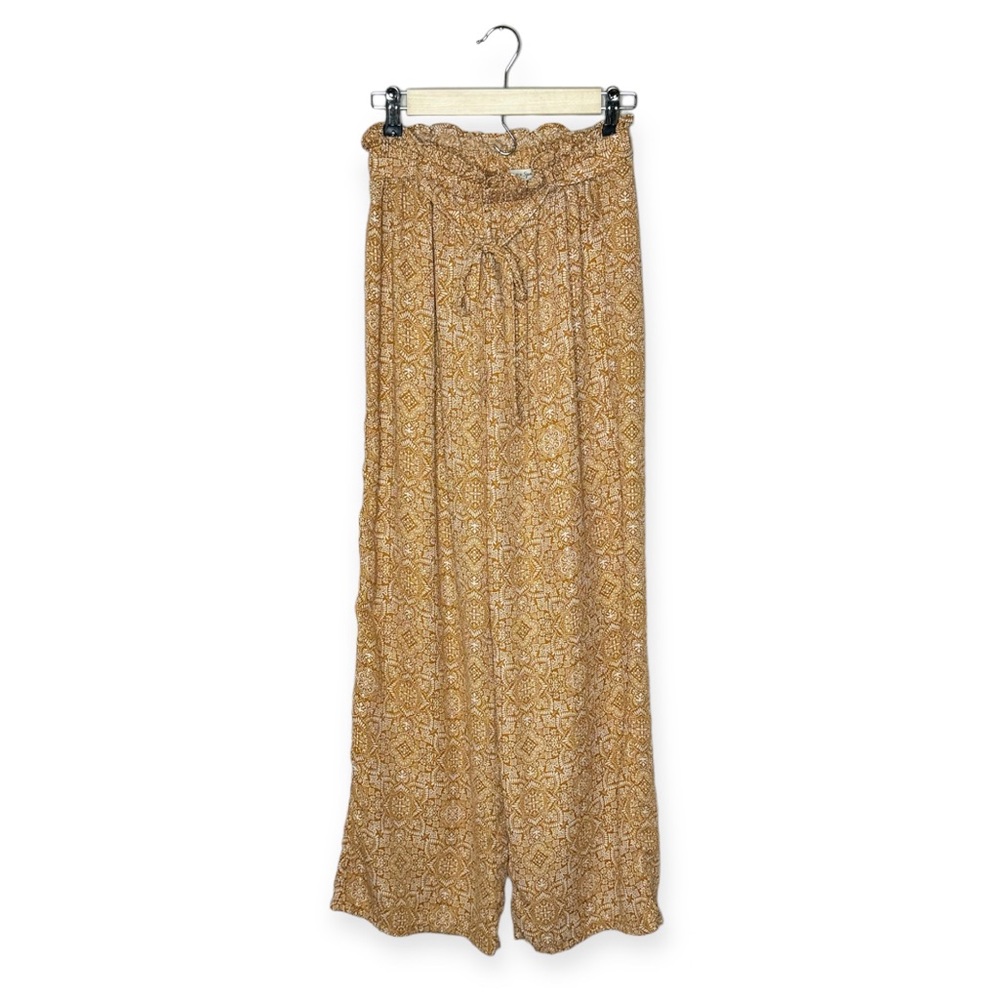 Live to be Spoiled Mustard Medallion Palazzo Pants -Size Small
